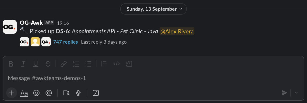 Picked up in Slack